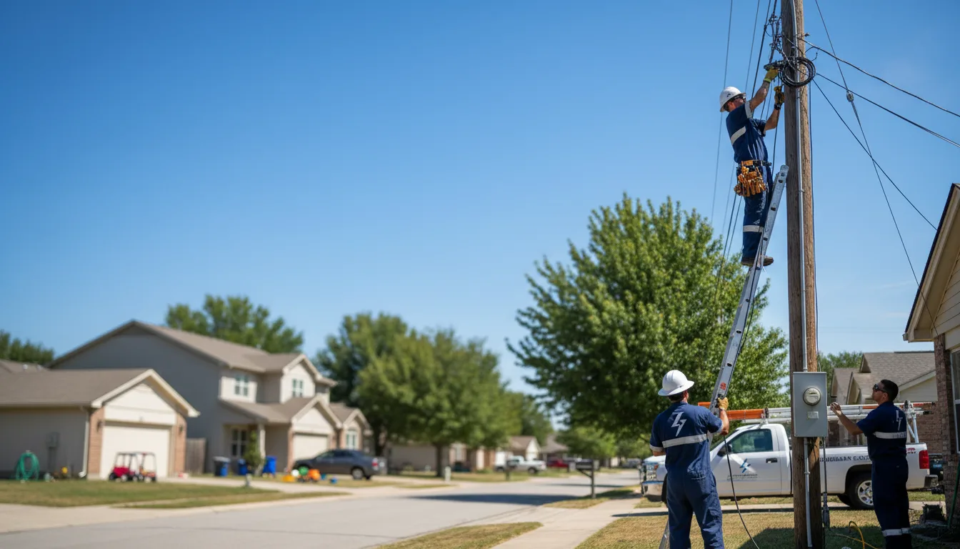 Residential electrician providing installation services in Mendon, OH